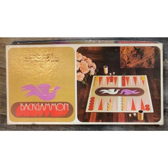 Vintage Backgammon Game Selchow & Righter 1975 Wood Pieces Complete w/o Booklet - Picture 3 of 15